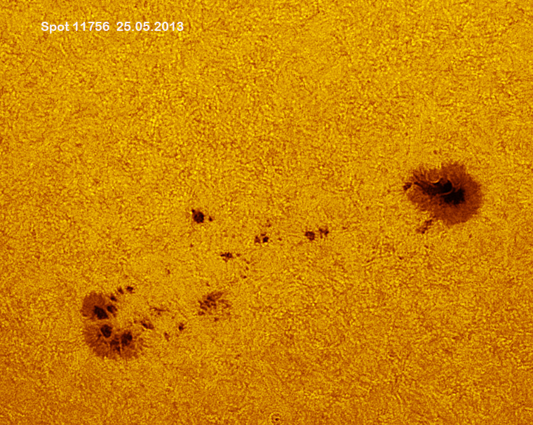 Sol 25.5.2013 Mancha Solar 11756
